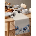 thumbnail image 3 of Table Runner Dresser Scarf 13 x 72 Inch Blue Daisy Flowers Spring Watercolor Floral Linen Background Table Runners Non-Slip Heat Kitchen Dining Table Decor for Indoor Outdoor Home Party Decoration, 3 of 7