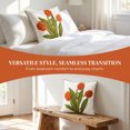 thumbnail image 4 of REGALWOVEN Floral Embroidered Decorative Throw Pillow Covers Set of 2, Farmhouse Flower Pattern Flower-2 18" x 18", 4 of 7