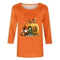 thumbnail image 5 of Wiyuqeen Gobble Til You Wobble T-Shirt Womens Crewneck 3/4 Sleeve Thanksgiving Tops Plus Size Fall Graphic Tees Womens Gifts, 5 of 5