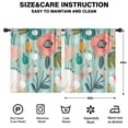 thumbnail image 2 of Blackout Kids Curtains,Pastel Pioneer Flower Pattern Childrens Insulated Curtains Set Of 2,Bedroom Essentials,Toddler Room Decor 52x63in(132x160cm), 2 of 5