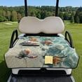thumbnail image 2 of COEQINE Universal Golf Cart Seat Towel Blanket Covers for All Weather, Foldable Design with Handle, Fit for EZGO, Club Car and More 2-Seat Golf Carts, Beach Conch Starfish Seashell, 2 of 8