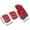 Red, variant on WNFJR Universal Anti-Slip Car Pedal Cover Set - Metal Aluminum Alloy Brake, Clutch, and Gas Accelerator Pads for Manual Transmission