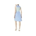 thumbnail image 2 of Cotton Colorblocked Shirtdress Cobalt/White L, 2 of 2