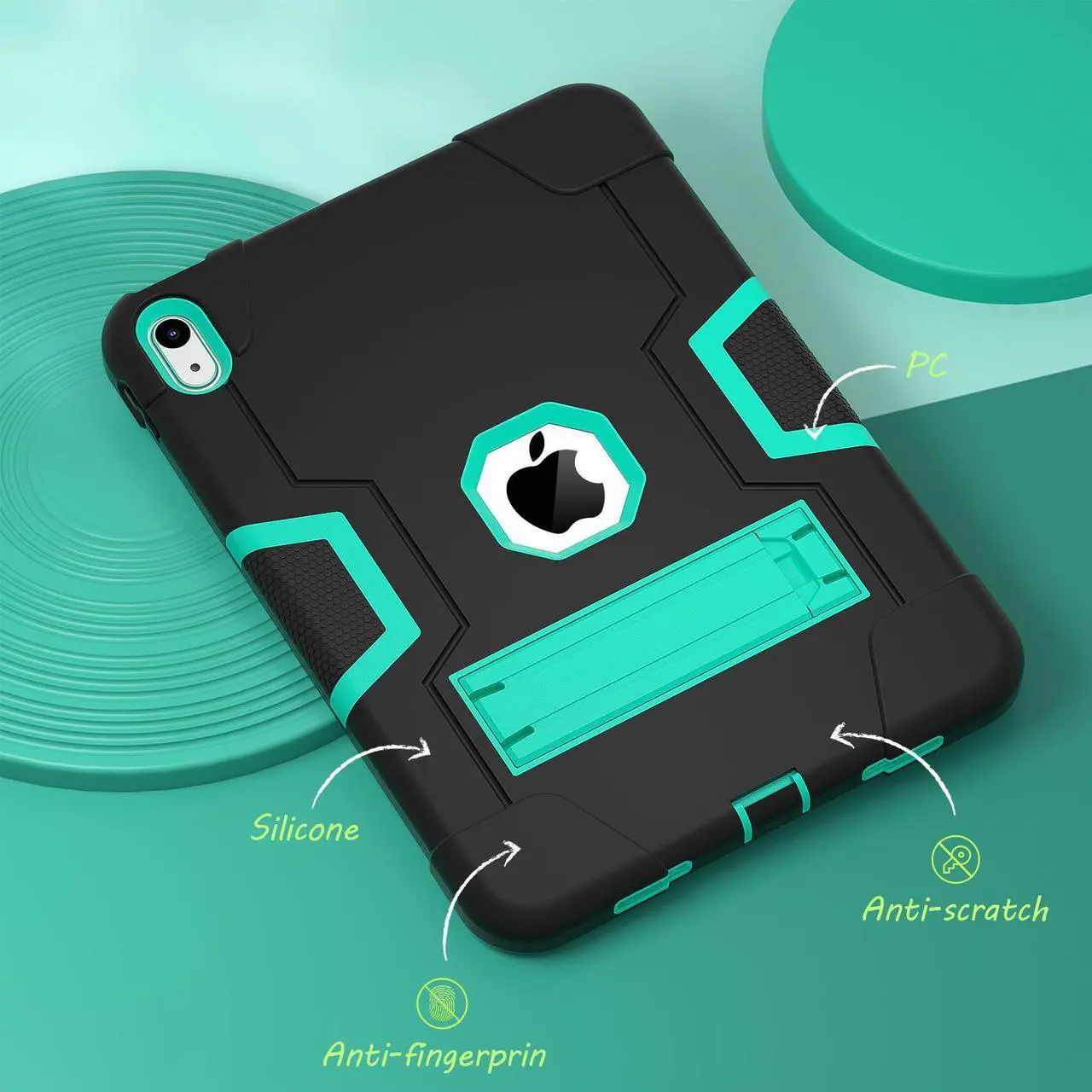 Case for iPad 11 inch (A16) 2025 / 10th Generation 10.9 inch 2022, iPad 11th / 10th Case with Pencil Holder Heavy Duty Rugged Protective Cover with Kickstand Stylus Pen