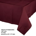 thumbnail image 2 of Pack of 6 Burgundy Red Disposable Banquet Party Table Covers 9', 2 of 3