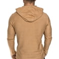 thumbnail image 4 of Sudadera deportiva con capucha de moda para hombre, sudadera de polar de color sólido, 4 of 5