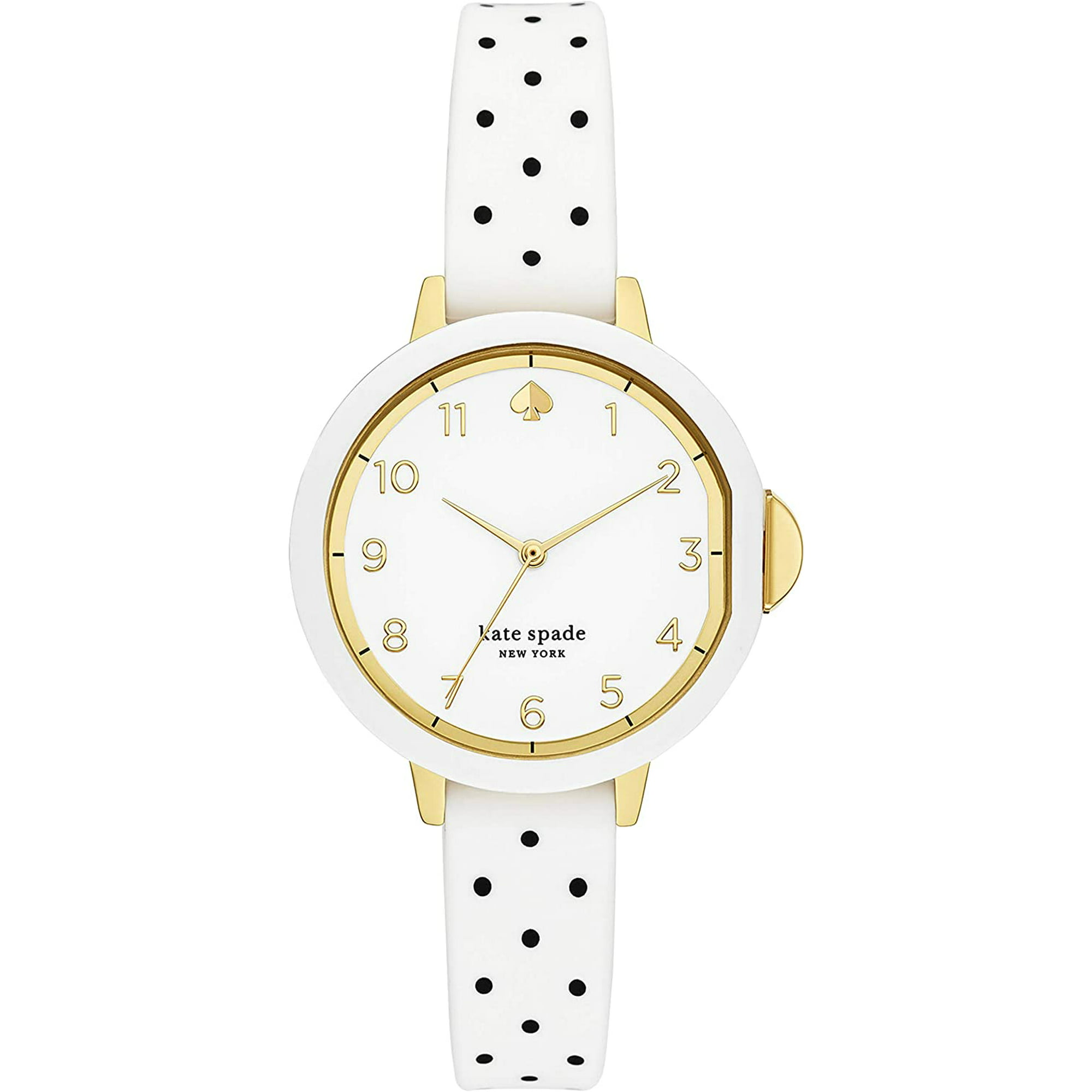 Kate Spade New York Womens Park Row Stainless Steel and Silicone Quartz  Watch Gold, White/Black Polka Dot | Walmart Canada