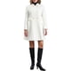 thumbnail image 2 of Abrigo de cuello alto Allegra K para mujer, abrigo de invierno de manga larga de doble botonadura, L blanco, 2 of 5
