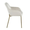 thumbnail image 2 of Daniella Contemporary Dining Chair in Gold Steel and Cream Velvet by LumiSource - Set of 2, 2 of 4