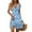 Blue, variant on WTOBBY Women's Floral Print Casual Dress Sleeveless V-Neck Pleated Hem Summer Dress with Ruffle Sleeve Accents and Pockets for Practical Everyday Use ,BlackL