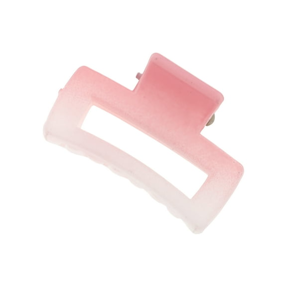 Unique Bargains 1 Pc Elegant Rectangle Frosted Hair Clips Hairdo Clip for Home Gradient Pink