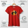 thumbnail image 3 of Girl's The Incredibles Classic Logo  Graphic Tee Red X Small, 3 of 9