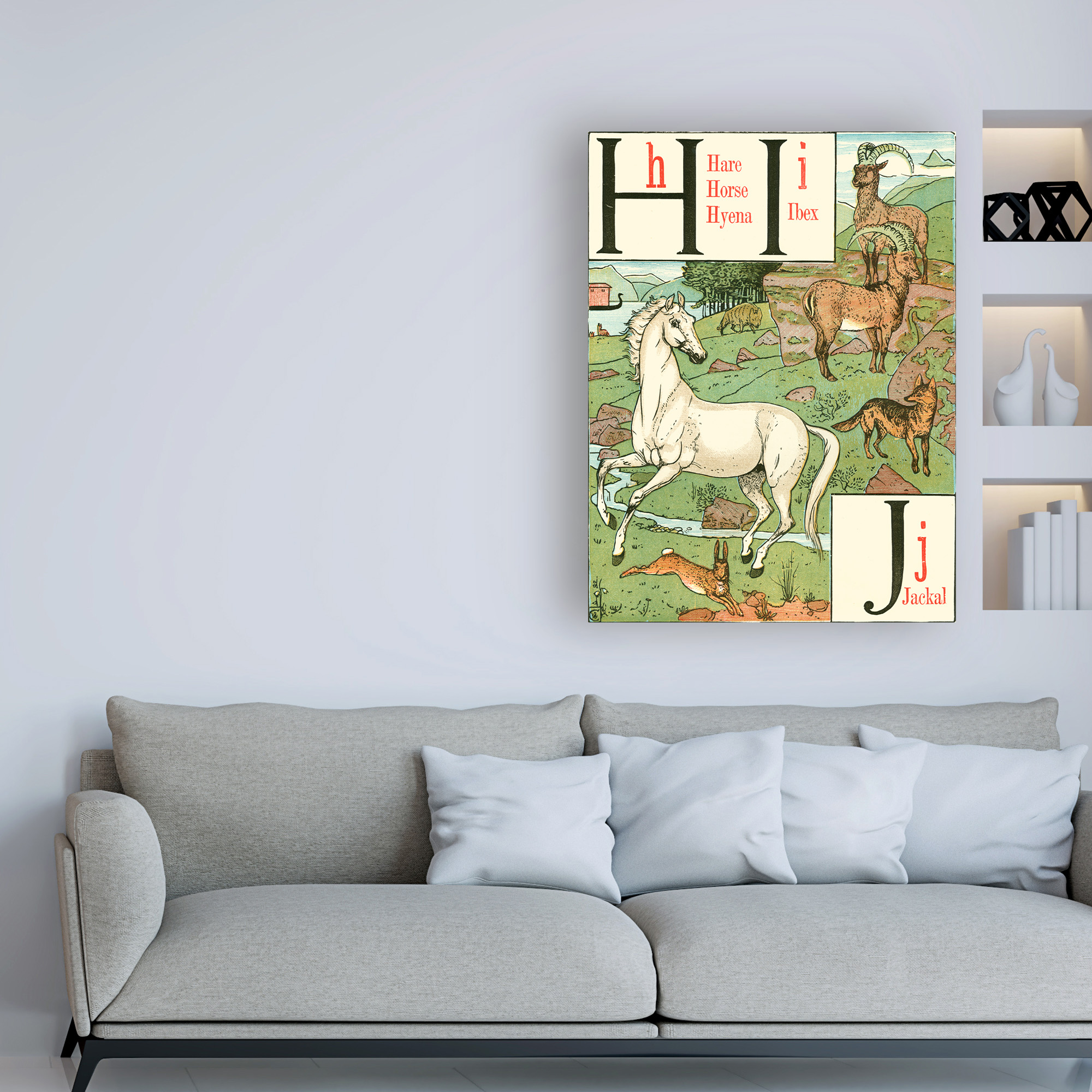 Trademark Fine Art 'Noahs Alphabet III Childrens Art' Canvas Art by Walter Crane