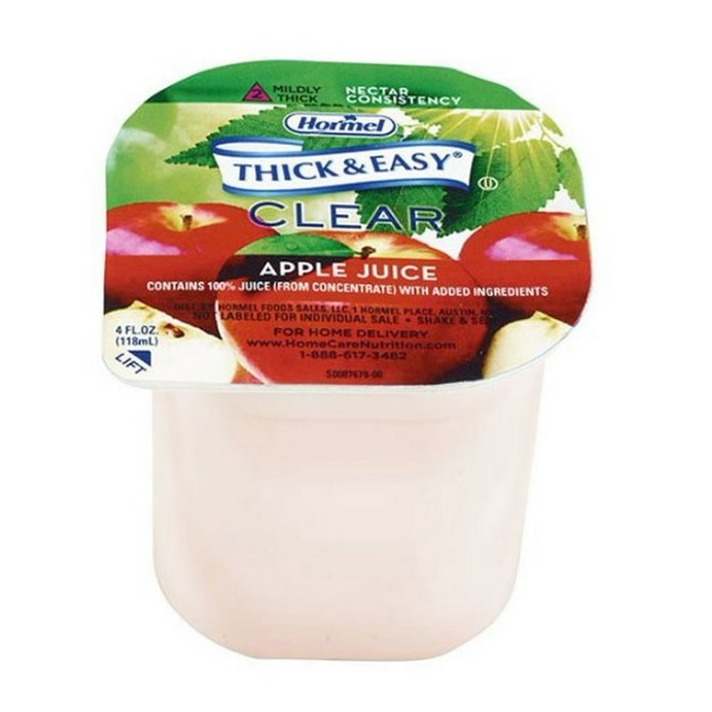 Thick & Easy Clear Thickened Apple Juice, Nectar Consistency, 4 Ounce