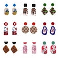 thumbnail image 5 of Fashion Lightweight Colorful Geometric Acrylic Flora Dangle Earrings Irregular Shape Flower Graffiti Temperament  Ear Studs TYPE 8, 5 of 8