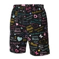 thumbnail image 3 of Wukai I love you Mom Print Beach Trunks with Compression Liner Swimsuit Quick Dry Beach Sports Shorts with Pocket-3X-Large, 3 of 8