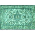 thumbnail image 1 of Ahgly Company Indoor Rectangle Medallion Turquoise Blue Traditional Area Rugs, 3' x 5', 1 of 4