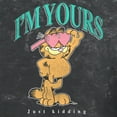 thumbnail image 2 of Junior's Garfield I'm Yours Graphic Cropped T-Shirt, 2 of 4