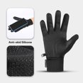 thumbnail image 4 of Guantes kyncilor Guantes de ciclismo impermeables para invierno, guantes con pantalla táctil, guantes térmicos deportivos antideslizantes a prueba de viento para ciclismo, conducción, correr, senderi kyncilor Guantes, 4 of 7