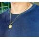 thumbnail image 4 of Collar LINLINCHIC chapado en oro de 18 quilates con moneda de Jesús para hombre y mujer, 4 of 4