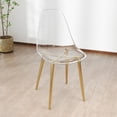 thumbnail image 2 of Set of 6 Dining Chairs, Stylish Modern Style, Suitable for Dining Room, with Sturdy Golden Metal Legs., 2 of 8