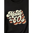 thumbnail image 3 of Women's Fashionable Retro Casual T-Shirt - Soft Breathable Comfort Fit, Short Sleeve, "Made In The 60's" Letter Print, Relaxed Fit for Everyday Wear, Perfect for Outdoor Activities and Lounging Aroun, 3 of 6