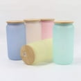 thumbnail image 4 of 16oz Blank Sublimation color changing glass Jar Cans Tumblers (Includes Bamboo Lid  Straw), 4 of 9