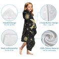 thumbnail image 7 of Black Gold Sun Moon Star Pattern Hooded Bath Towel，60"x35" for Ages 3 To 12 Kids, Quick Dry Lightweight Soft Microfiber Hood Beach Towel Cover Up for Kids, 7 of 7