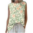 thumbnail image 1 of Hauts à Enfiler pour Femmes Printemps Automne Vêtements 2025 Manches Longues Chemises Tendance Col Rond Ample Festival Hauts Mode Décontractée Imprimé Col Rond Sans Manches T-shirt Débardeur Grande Taille pour Femmes Été, 1 of 5