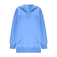 thumbnail image 4 of Ounisa Women's Oversized Essentials Hoodies Fleece Sweatshirts Fall Long Sleeve Solid Pullover with Pocket, 4 of 6