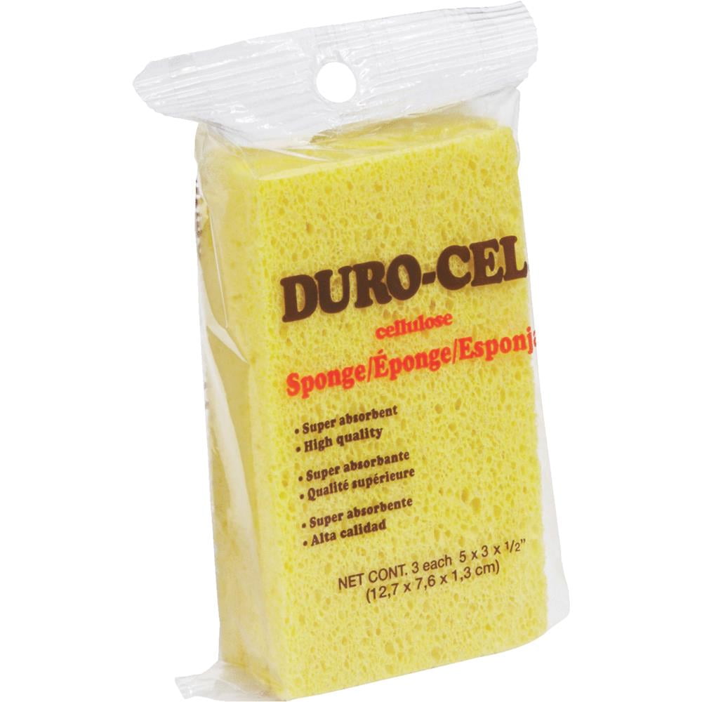 DuroCel 3R25 Yellow Durable Highly Absorbent Cellulose Sponge 5 L x 3