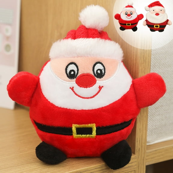 Active Moving Pet Plush Toy, Santa Claus Interactive Dog Toys, Talking Moving Dog Ball Toy, Washable Cartoon Sound Toys for Dogs
