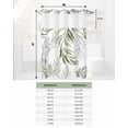 thumbnail image 6 of No Hook Shower Curtain with Snap in Liner, Abstract Geometric Green Willow Leaves Lines Hotel Shower Curtains for Bathroom, Washable Shower Curtain Liner Set with Mesh Top Window, 72"x96", 6 of 6