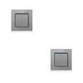 thumbnail image 1 of Wosthever Panel de luz Interruptor de lámpara Suministros para el hogar Controlador de linterna Hotel Amplia aplicación Práctica Instalación Gris/Control doble 2piezas, 1 of 6