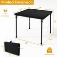 thumbnail image 3 of Portable Square Folding Card Table with Collapsible Legs and Carrying Handle, Plastic Tables for Camping, Picnic, Office, Party, 3 of 6