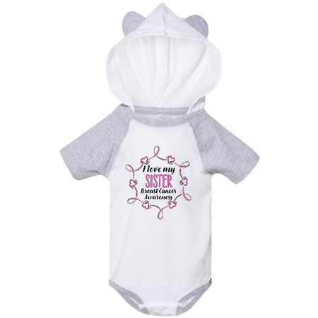 

Inktastic I Love My Sister- Breast Cancer Awareness Gift Baby Boy or Baby Girl Bodysuit