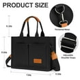 thumbnail image 6 of Gocvo Canvas Tote Bags for Women, Large Multi-Pocket Handbags for Woman, Crossbody Canvas Bag, Black, 6 of 7