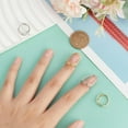 thumbnail image 3 of 4 Pcs 4 Styles Brass Finger Nail Rings Metal Nail Ring Charms Finger Nail Tip Claw Rings Fashion Women Fingernail Ring for Weddings Dance Parties and Appointments Making DIY, 3 of 5