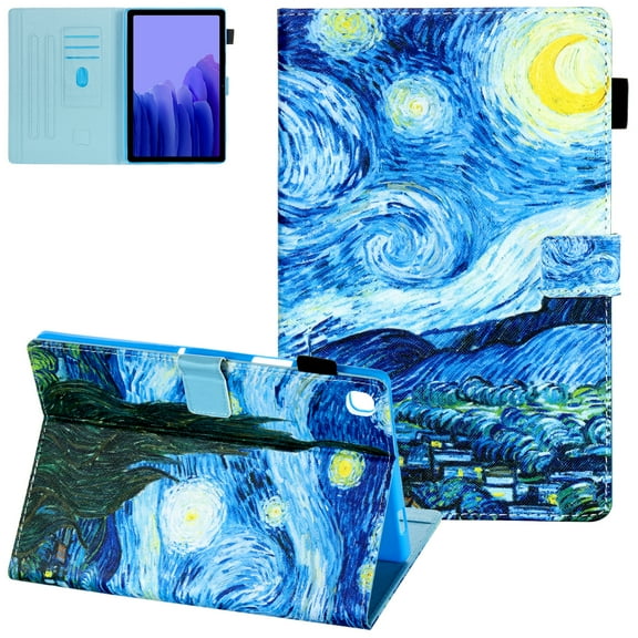 TOPSHE Samsung Galaxy Tab A7 Case SM-T500, Slim Multi-angle Folio Stand Protective Case Premium Leather Shockproof Cover with Auto Wake Sleep for Samsung Galaxy Tab A7 10.4 inch Tablet, Starry Night