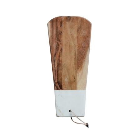 Creative Co-Op Marble & Acacia Wood Cutting Board