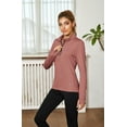 thumbnail image 4 of icyzone Quarter Zip Running Tops Long Sleeve Shirts for women, 4 of 4