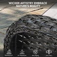 thumbnail image 5 of POCASSY Outdoor Swivel Glider Chairs - Outdoor Swivel Rocking Chairs Set of 2 with Rattan Side Table, All Weather Black Wicker Outdoor Bistro Set 3 Piece Patio Furniture Set for Porch Pool, Beige, 5 of 12