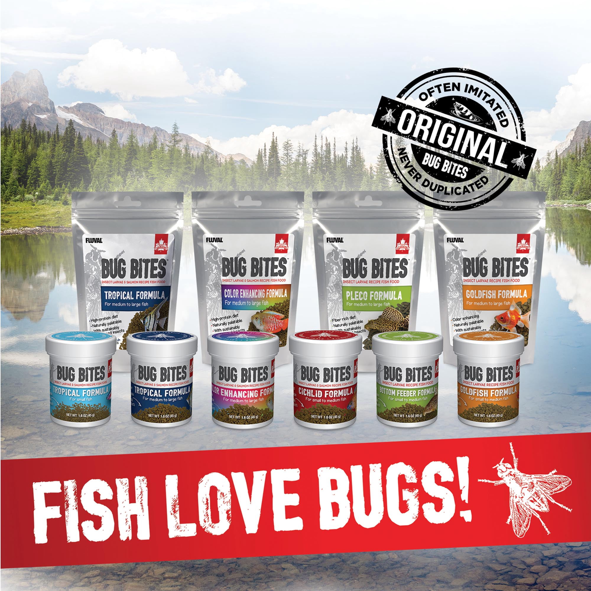 Fluval Bug Bites Tropical Granules for Medium to Large Sized Fish 45 G
