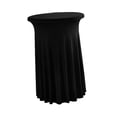 thumbnail image 2 of Mantel de cóctel, cubierta de mesa de cóctel reutilizable, elástica, decorativa con faldones, mantel para mesa de fiesta, banquete, decoración. Negro, 2 of 7