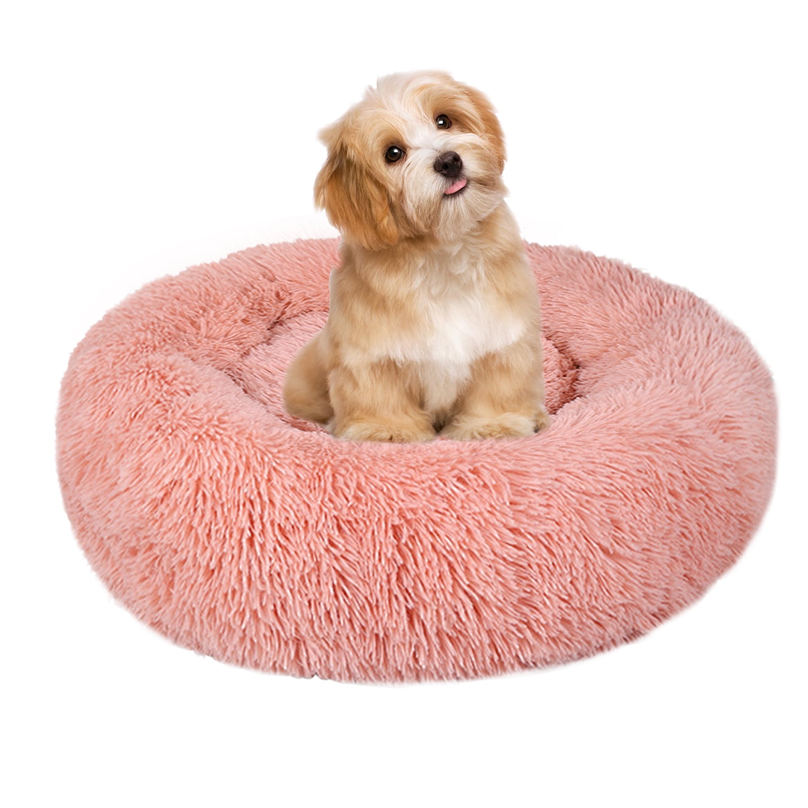 Nisrada Dog Bed & Cat Bed, AntiAnxiety Puppy Bed Warming Cozy Round