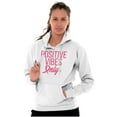 thumbnail image 5 of Breast Cancer Survivor Positive Vibes Hoodie Sweatshirt Women Brisco Brands S, 5 of 6