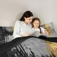 thumbnail image 5 of jejeloiu Splashing Ink Geometric Twin Comforter Sets,Black Gray Gold Bedding Set For Girls Teens Reversible 2-Piece, 5 of 8