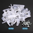 thumbnail image 3 of Uxcell 3mm Ceiling Lampshade Clips Fixed Buckle Light Fixture Accessories Transparent 15 Pair, 3 of 6