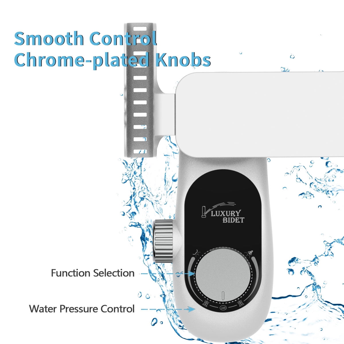 KDMLR Non-Electric, Bidet Attachment White with Smart Cleaning Function