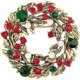 thumbnail image 1 of ZHAOCHENG Broche navideño para mujer, brillante, vintage, dorado, con corona navideña, bonito broche navideño, 1 of 5